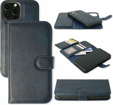 iPhone 11 Blauw - 2 in 1 HQ Book Case met Extra Vakken