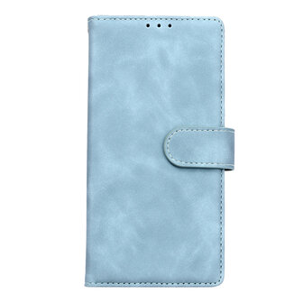 iPhone 16e - Suide Book Case - Licht Blauw