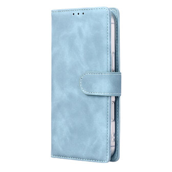 iPhone 16e - Suide Book Case - Licht Blauw