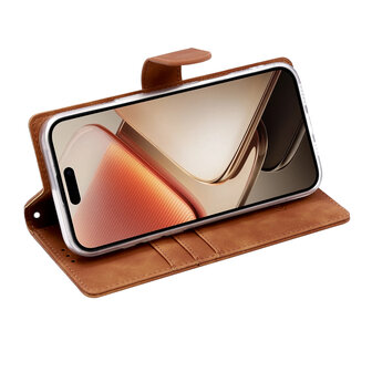 iPhone 16e - Suide Book Case - Bruin