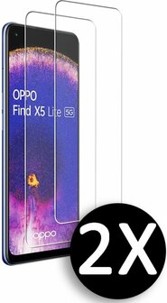 Find X5 Lite - Back Cover &amp;amp; 2x Glas - Zwart