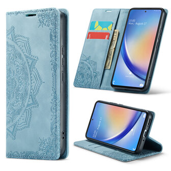 Samsung A14 Aqua Blue - Mandala Book Case