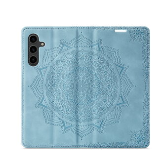 Samsung A14 Aqua Blue - Mandala Book Case