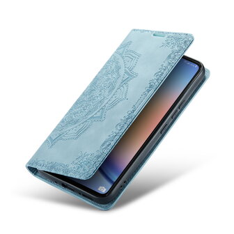 Samsung A14 Aqua Blue - Mandala Book Case