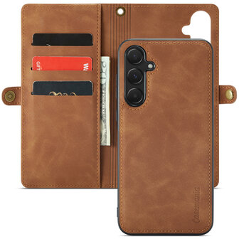 Samsung A56 - Sienna Brown - 2 in 1 Book met Extra Vakken