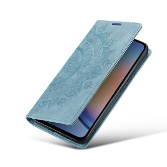 Samsung A55 - Aqua Blue - Mandala Book Case