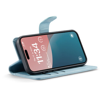 iPhone 16 - Aqua Blue - 2 in 1 Book Case
