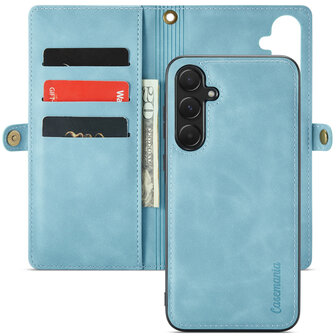 Samsung A55 - Aqua Blue - 2 in 1 Book met Extra Vakken