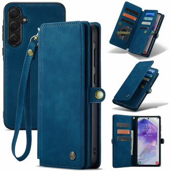 Samsung A56 - Navy Blue - 2 in 1 Book met Extra Vakken
