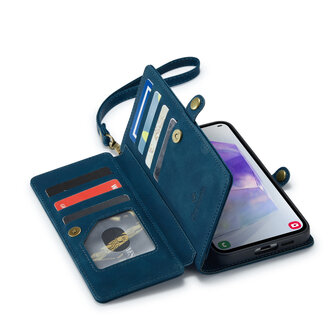 Samsung A56 - Navy Blue - 2 in 1 Book met Extra Vakken