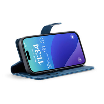 iPhone 16 Pro - Navy Blue - 2 in 1 Book Case