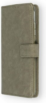 iPhone 13 - Book Case &amp;amp; Glas - Grijs