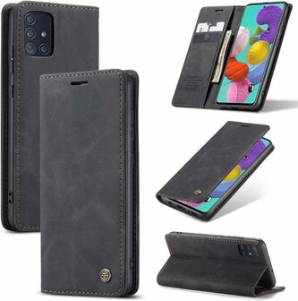Samsung A51 Charcoal Gray - Book Case