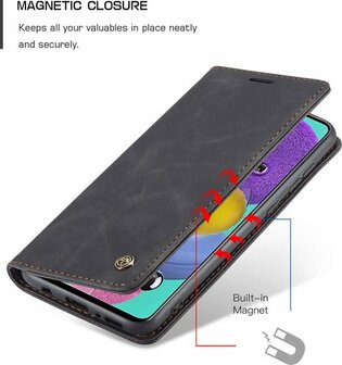 Samsung A51 Charcoal Gray - Book Case