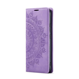 Samsung A55 - Bright Lila - Mandala Book Case