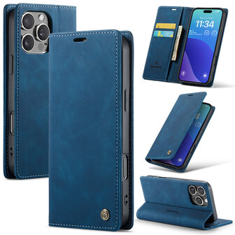 iPhone 16 Pro Max - Navy Blue - Book Case