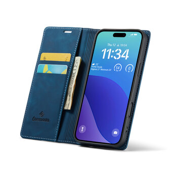 iPhone 16 Pro Max - Navy Blue - Book Case