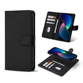iPhone 16 Plus - 2 in 1 Afneembare Book Case - Zwart