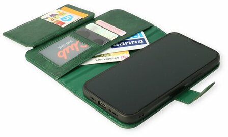 iPhone 11 Groen - 2 in 1 HQ Book Case met Extra Vakken