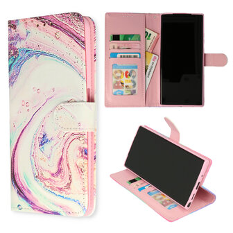 iPhone 16e - Marmer Twist - Book Case