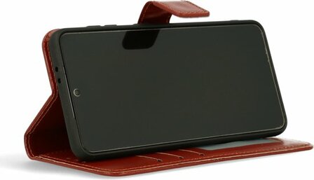 iPhone 11 Pro Max - Book Case &amp;amp; Glas - Bruin
