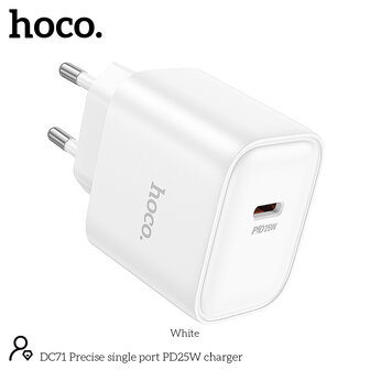 iPhone 16 Pro Max - 2m Type C &amp;amp; Stekker (DC71) - 25W - Wit