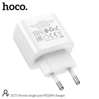 iPhone 16 Pro Max - 2m Type C &amp;amp; Stekker (DC71) - 25W - Wit