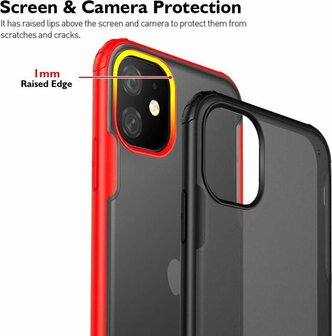 iPhone 11 - Multi Protective Armor + Tempered Glass - Rood