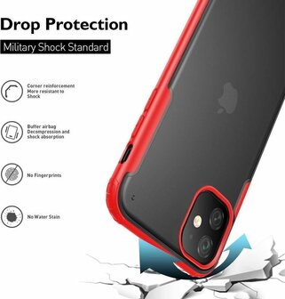 iPhone 11 - Multi Protective Armor + Tempered Glass - Rood
