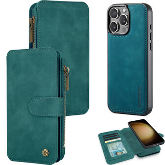iPhone 16 Pro Max - Emerald Green - 2 in 1 Rits Book Case