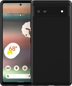 Pixel 6A - Siliconen Back Cover - Zwart