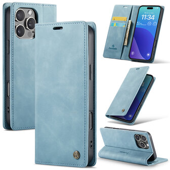 iPhone 16 Pro Max - Aqua Blue - Book Case