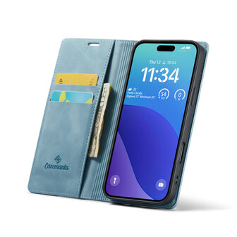 iPhone 16 Pro Max - Aqua Blue - Book Case