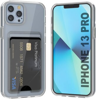 iPhone 13 Pro - Back Cover met Kaarthouder - Transparant