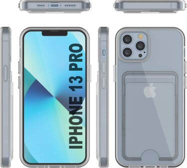 iPhone 13 Pro - Back Cover met Kaarthouder - Transparant
