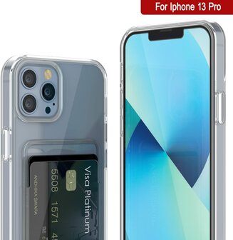 iPhone 13 Pro - Back Cover met Kaarthouder - Transparant