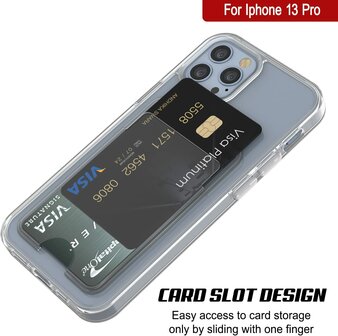 iPhone 13 Pro - Back Cover met Kaarthouder - Transparant