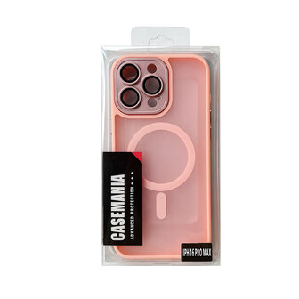 iPhone 16 Pro Max - Roze - Matte Armor met Cam Bescherming - Geschikt voor MagSafe