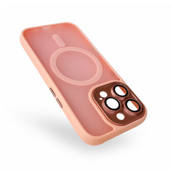 iPhone 16 Pro Max - Roze - Matte Armor met Cam Bescherming - Geschikt voor MagSafe