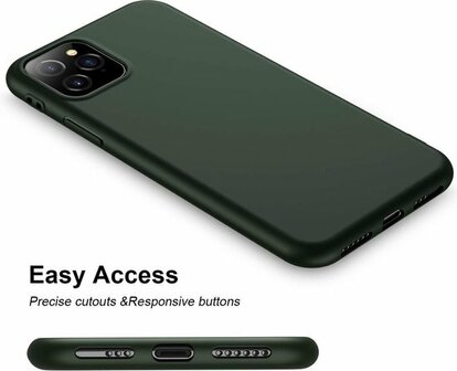 iPhone 11 Pro Max - Back Cover &amp;amp; 2X Glas - Groen
