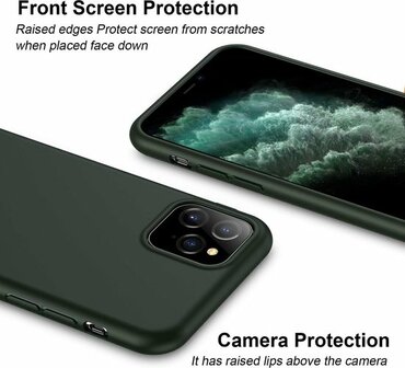 iPhone 11 Pro Max - Back Cover &amp;amp; 2X Glas - Groen