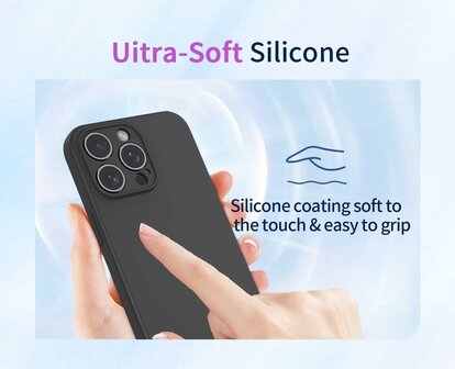 iPhone 16 Pro - Back Cover Camera Bescherming &amp;amp; 2x Glas - Zwart