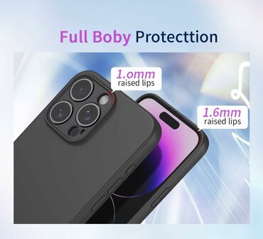iPhone 16 Pro - Back Cover Camera Bescherming &amp;amp; 2x Glas - Zwart