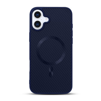 iPhone 16 - Blauw - Carbon MagSafe Back Cover