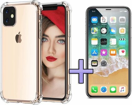iPhone 11 - Anti Shock &amp;amp; Glas - Transparant