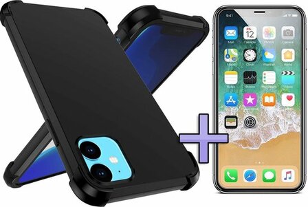 iPhone 11 - Anti Shock &amp;amp; Glas - Zwart