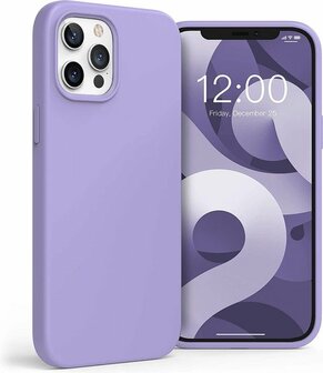 iPhone 12 Pro Max - Siliconen Back Cover - Paars