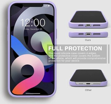 iPhone 12 Pro Max - Siliconen Back Cover - Paars