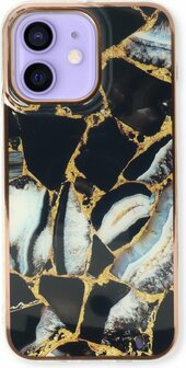 iPhone 11 - Marmer Back Cover - Zwart
