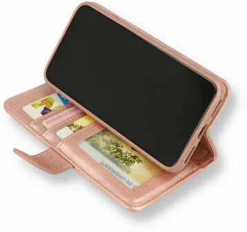 iPhone 11 Pro Max Rosegoud - Rits Book Case